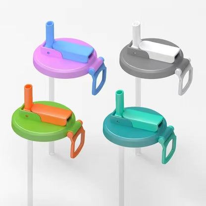 Foldable Can Lid with Built-in Straw for Spgle