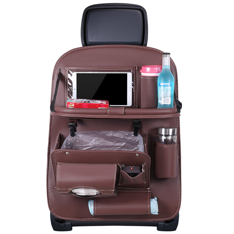 Foldable Car Garbage Bag with Touch Screen Transparent Pocket