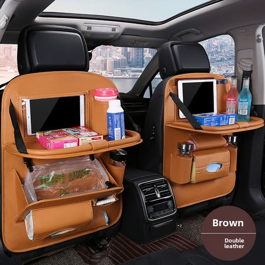 Foldable Car Garbage Bag with Touch Screen Transparent Pocket