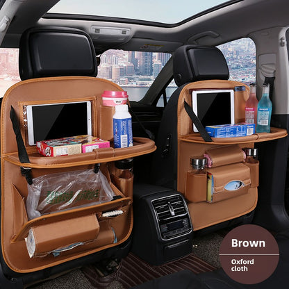 Foldable Car Garbage Bag with Touch Screen Transparent Pocket
