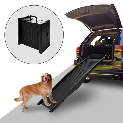 Foldable Car-Mounted Pet Ramp for Elderly Dogs, Portable Stair Ramp for Getting into the Car, Non-Slip Car Ladder