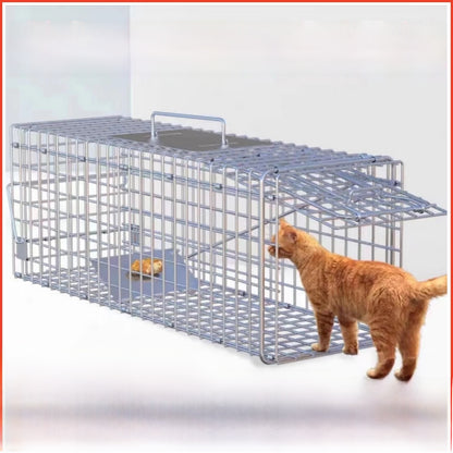 Foldable Cat Trap Cage for Stray Cats
