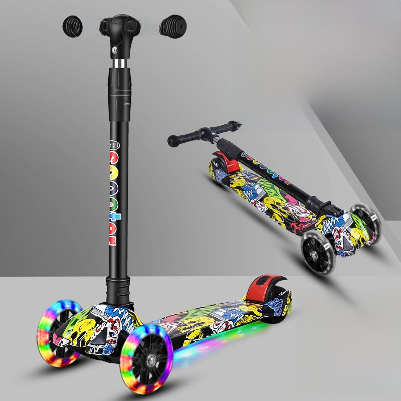 Foldable Children Scooter with Music Lights