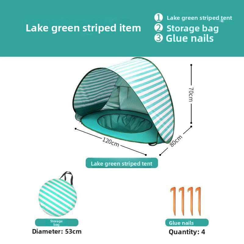 Foldable Children Sunshade Beach Tent with Pool