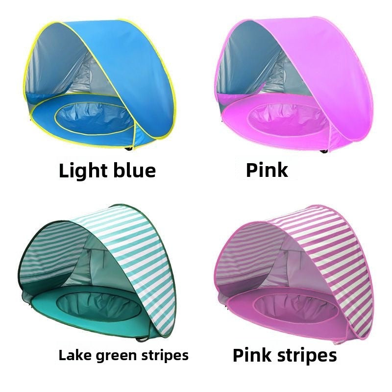 Foldable Children Sunshade Beach Tent with Pool