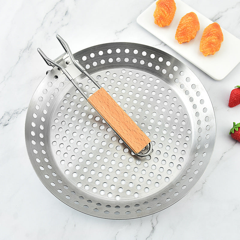Foldable Circular BBQ Grill Tray