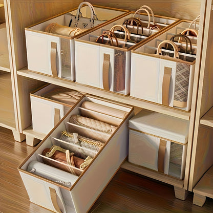 Foldable Clothing Storage Box with Compartments