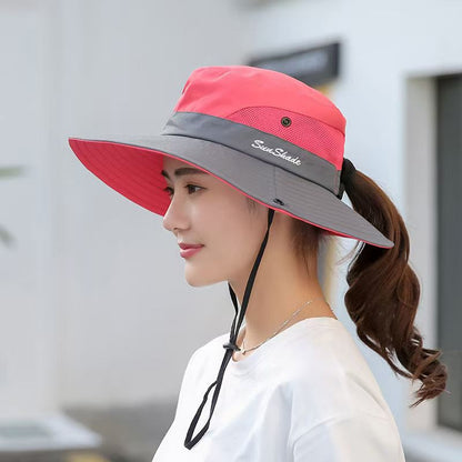 Foldable Color Block Sun Hat