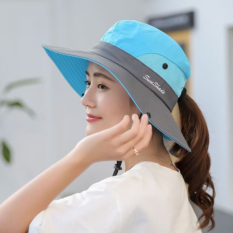 Foldable Color Block Sun Hat