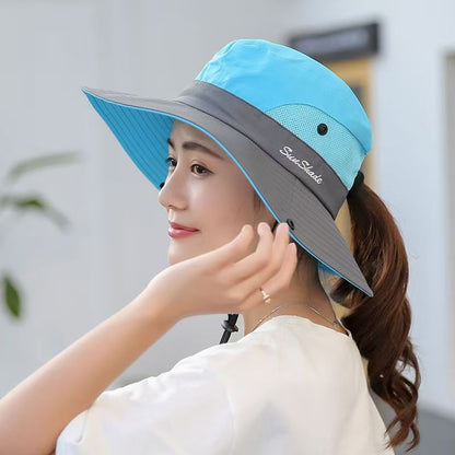 Foldable Color Block Sun Hat
