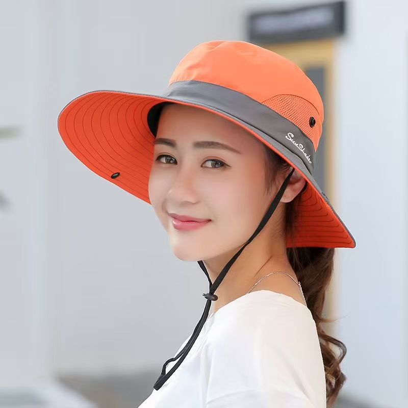 Foldable Color Block Sun Hat