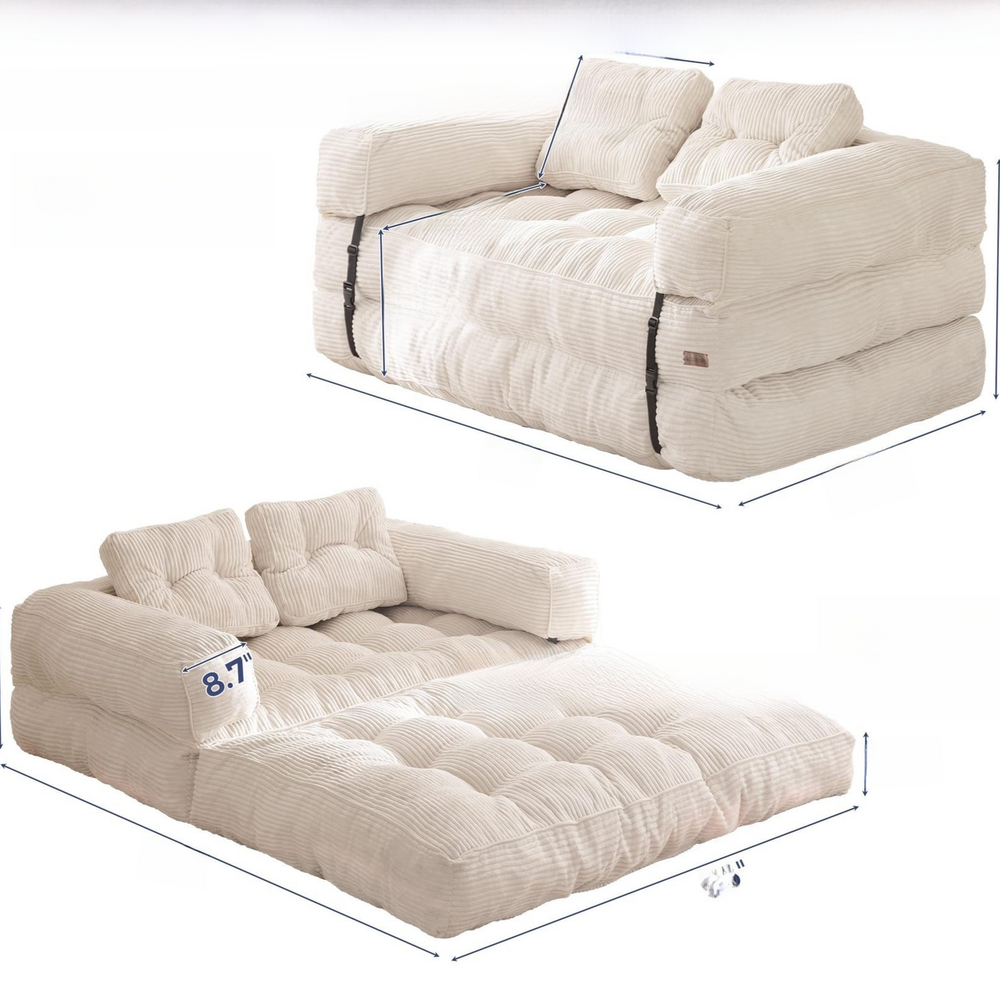 Foldable Compression Sofa Bed