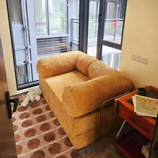Foldable Corduroy Sofa Bed with Modular Design