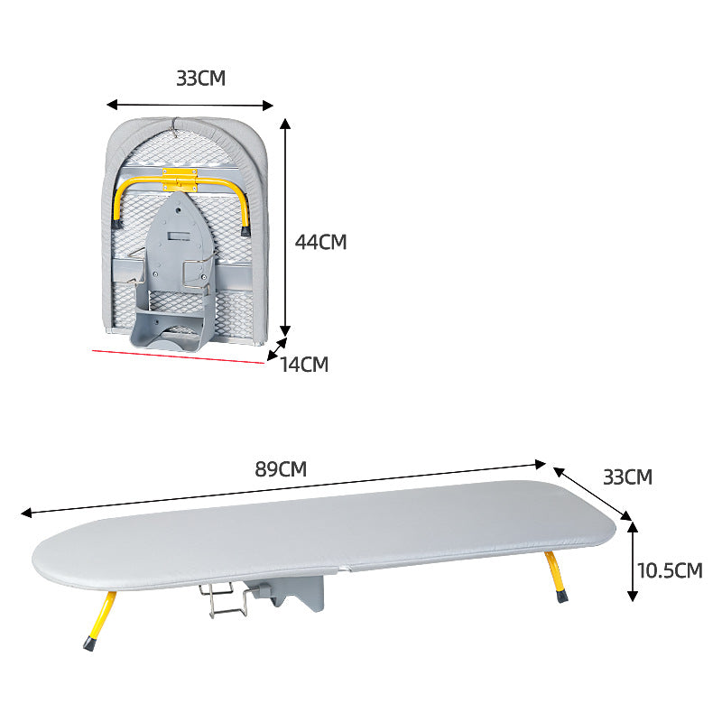 Foldable Desktop Ironing Board with Storage Rack