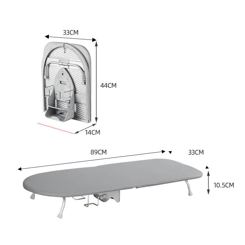 Foldable Desktop Ironing Board with Storage Rack