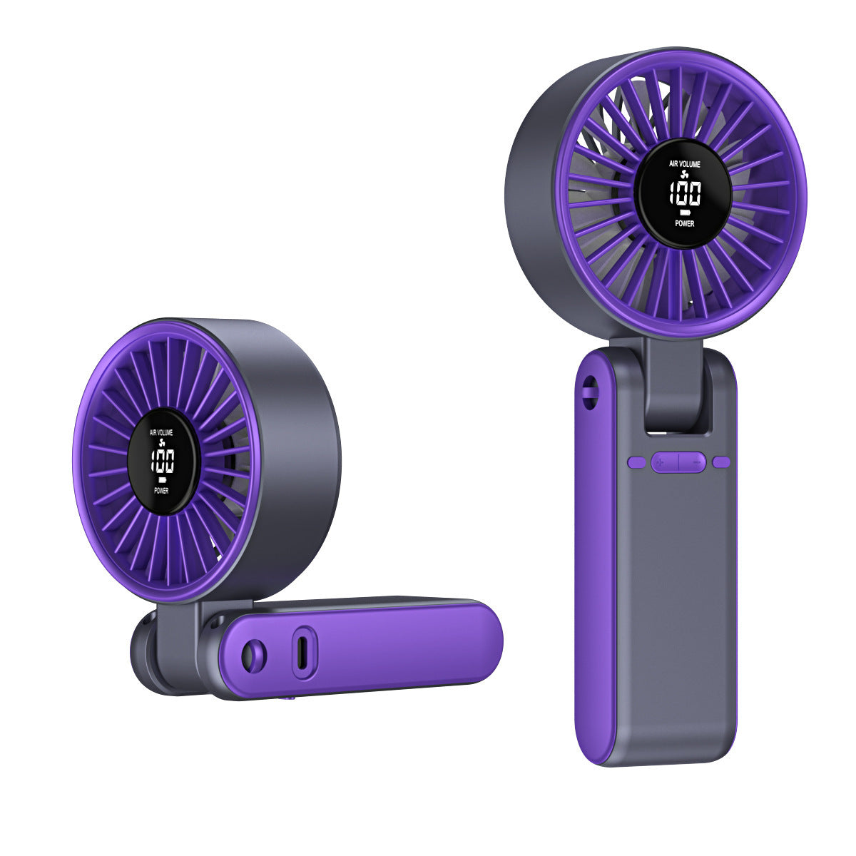 Foldable Digital Display Handheld Fan
