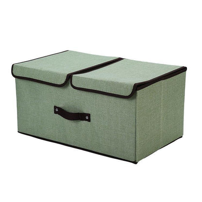Foldable Double Lid Fabric Storage Box