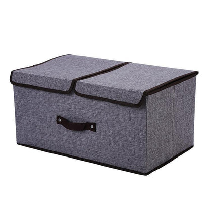 Foldable Double Lid Fabric Storage Box