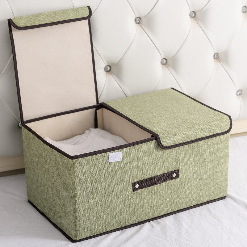 Foldable Double-Lid Storage Organizer Box