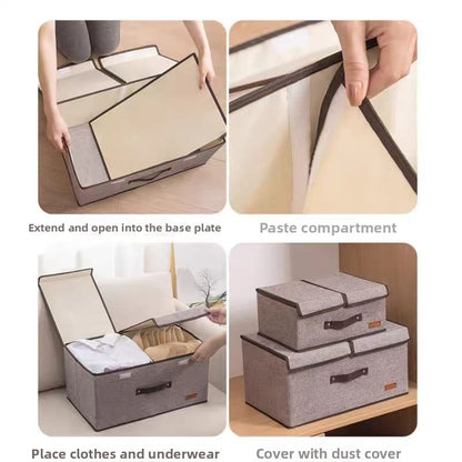 Foldable Double-Lid Storage Organizer Box