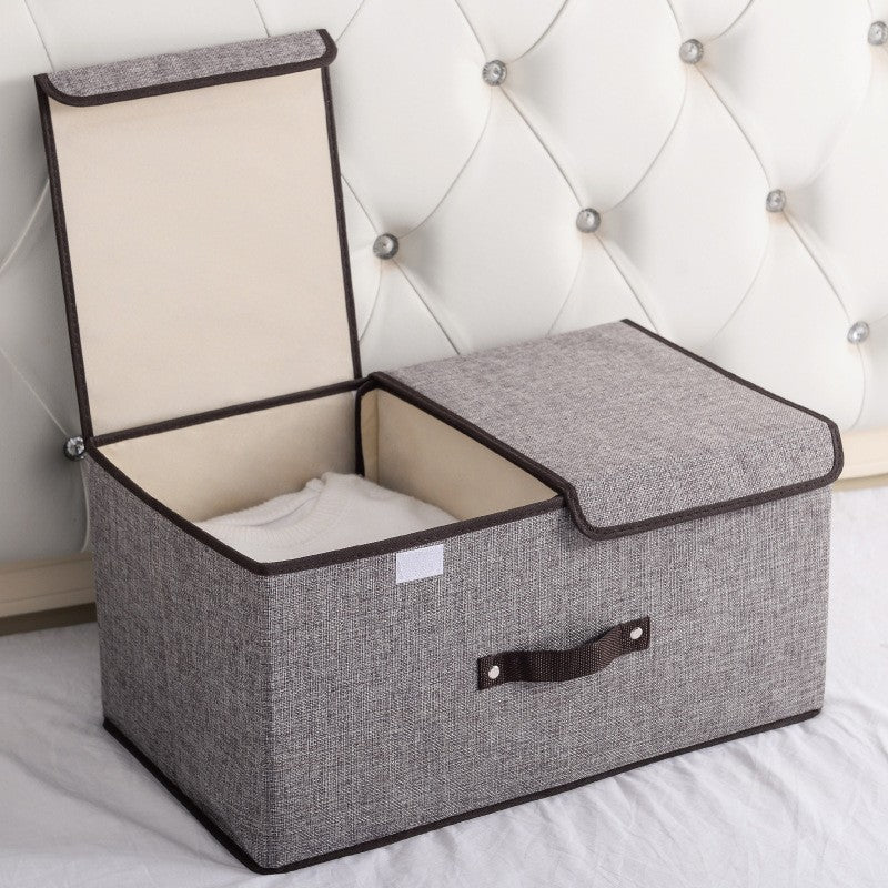 Foldable Double-Lid Storage Organizer Box
