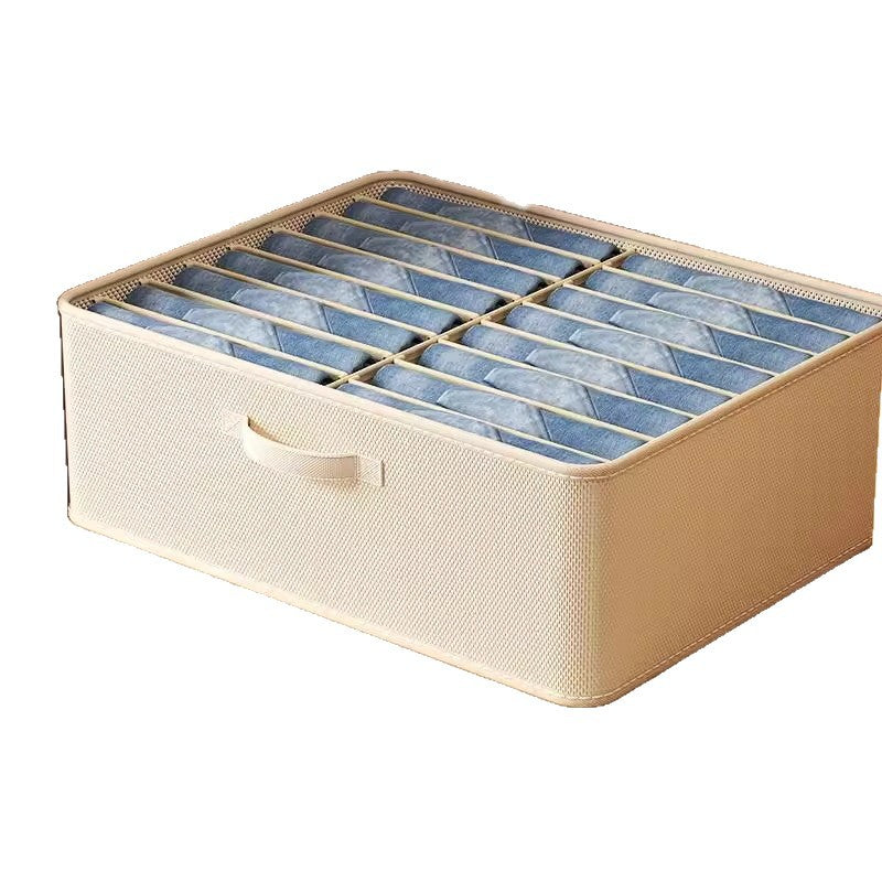 Foldable Double Row Clothing Storage Organizer Box