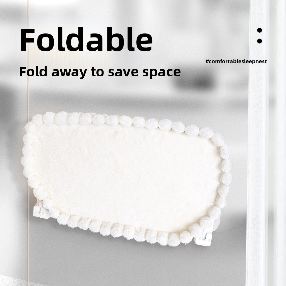 Foldable Double-Sided Cat Hammock with Suction Cups