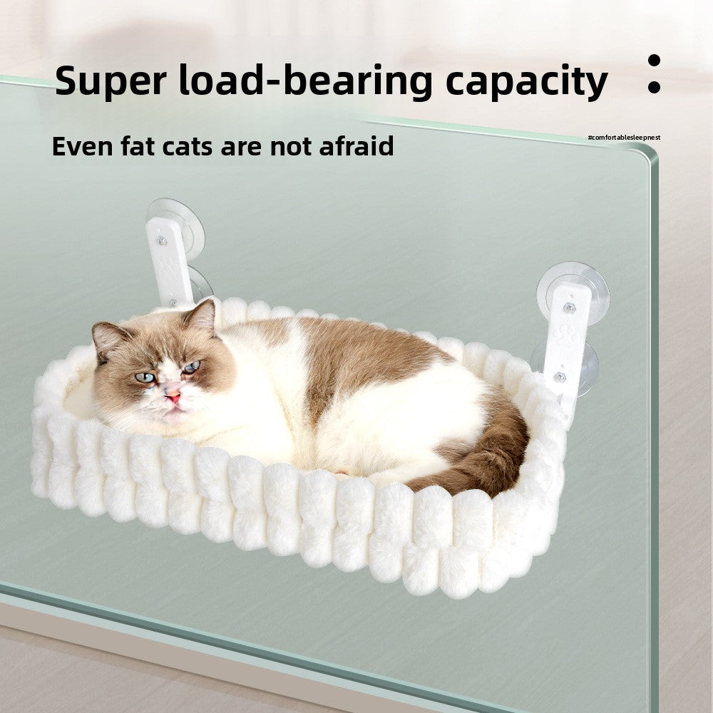 Foldable Double-Sided Cat Hammock with Suction Cups