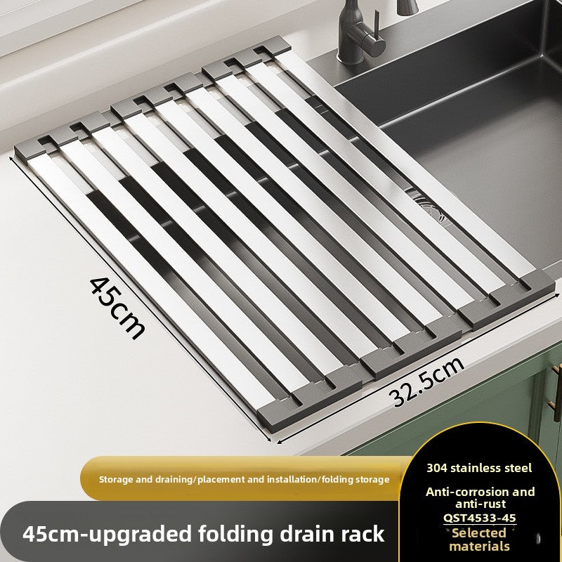 Foldable draining rack