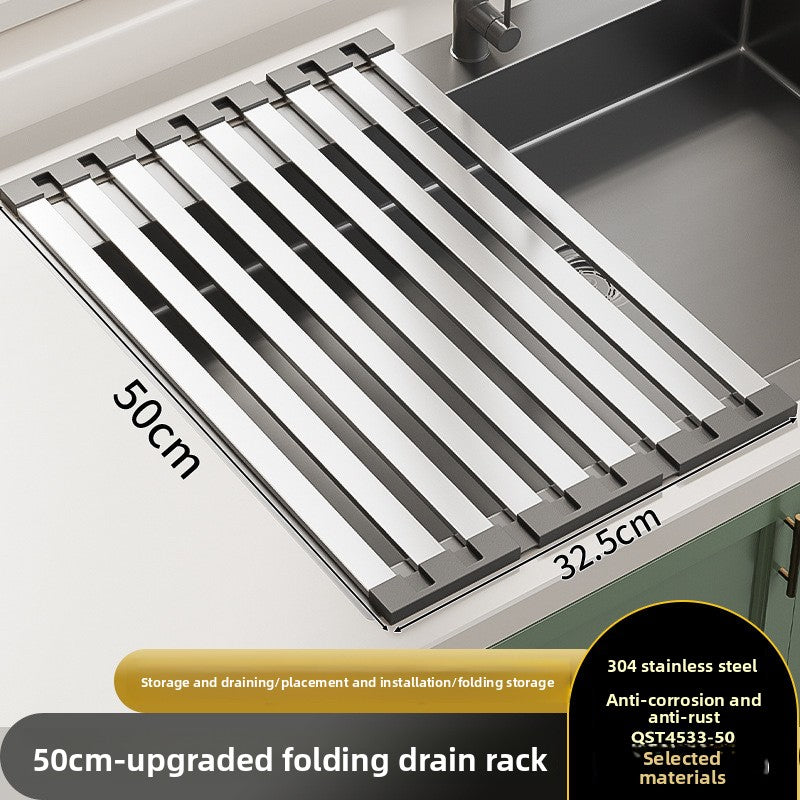 Foldable draining rack