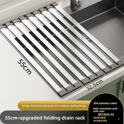 Foldable draining rack