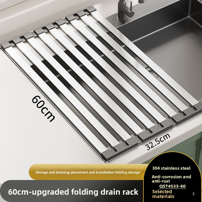Foldable draining rack
