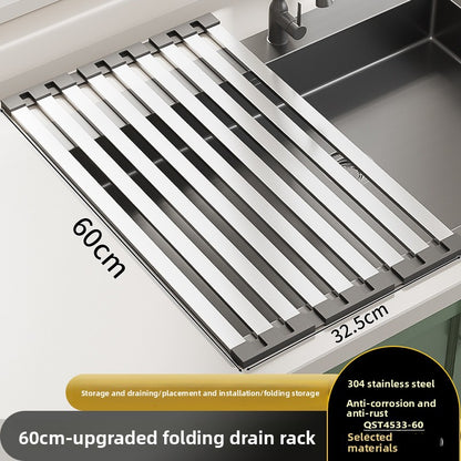 Foldable draining rack