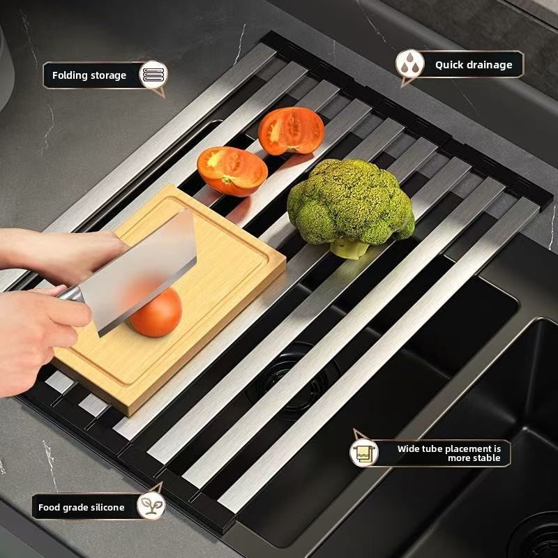 Foldable draining rack