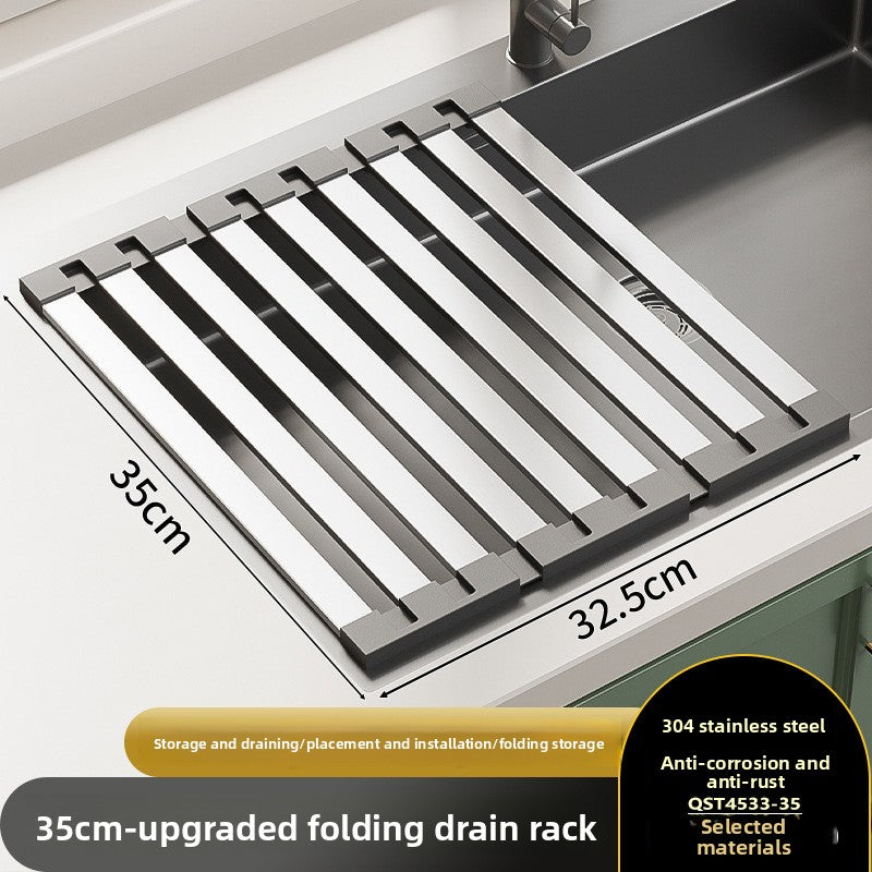 Foldable draining rack