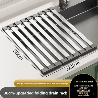 Foldable draining rack
