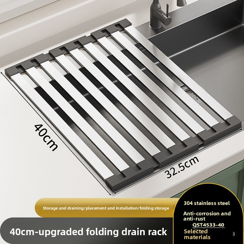 Foldable draining rack
