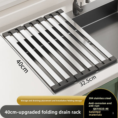 Foldable draining rack