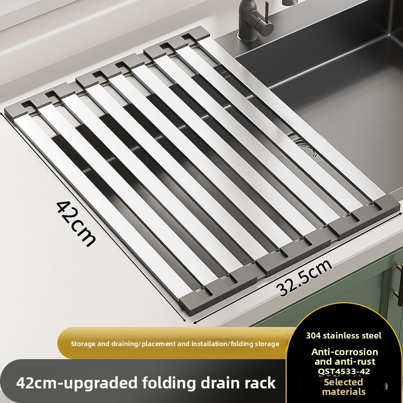 Foldable draining rack