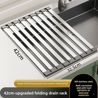 Foldable draining rack