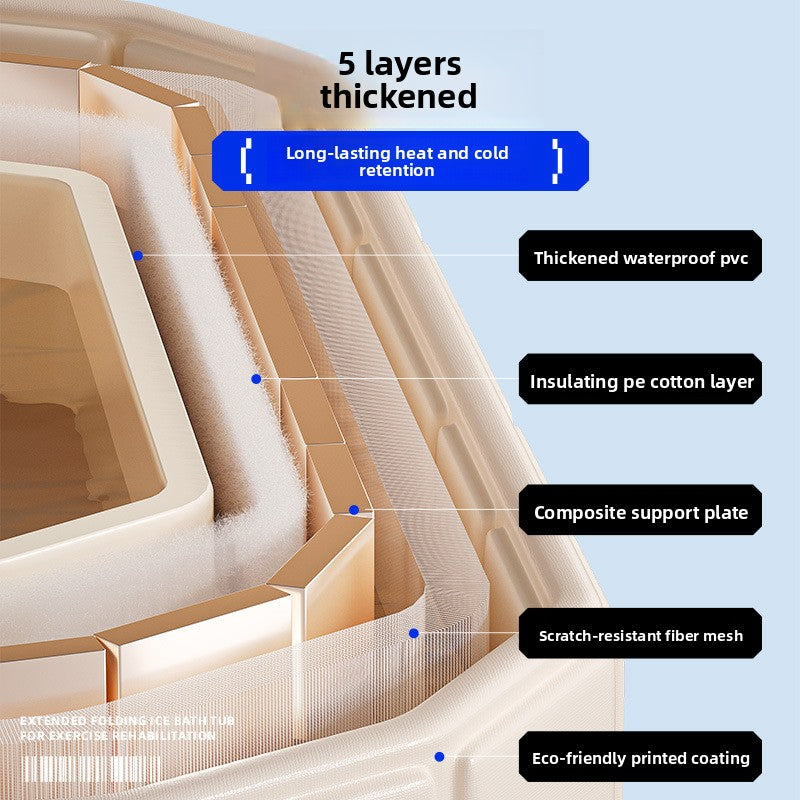 Foldable Dual-Use Hot Cold Bath Tub