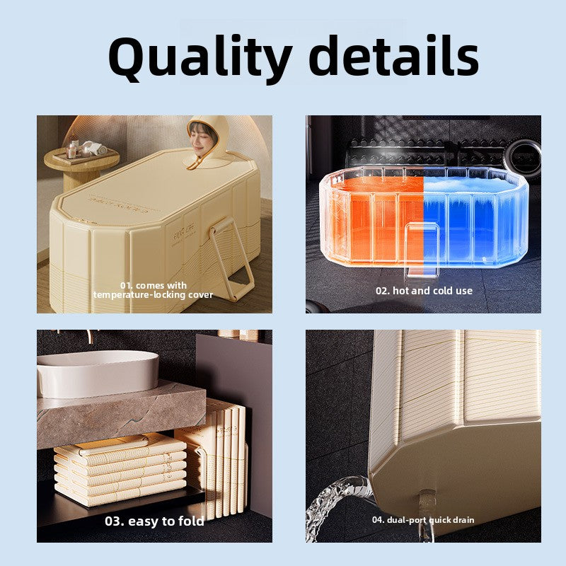 Foldable Dual-Use Hot Cold Bath Tub