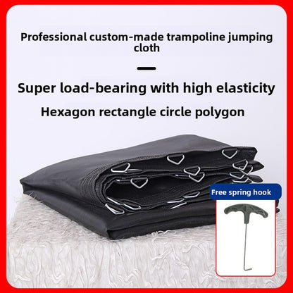 Foldable Elastic Trampoline with Durable Mesh