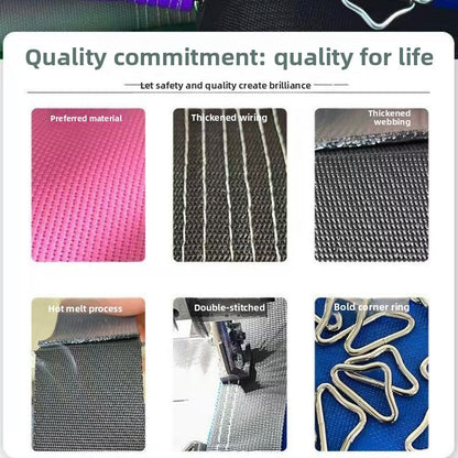 Foldable Elastic Trampoline with Durable Mesh