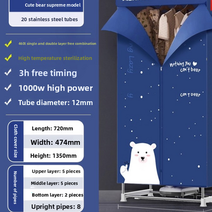 Foldable Electric Clothes Dryer