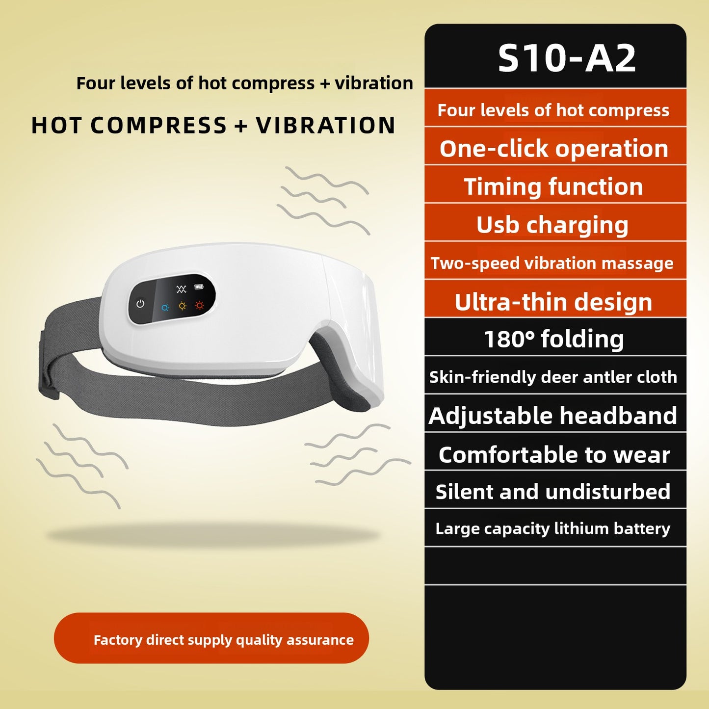 Foldable Eye Massager with Steam and Heat Therapy