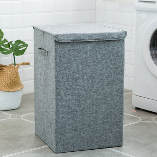 Foldable Fabric Laundry Bin with Lid