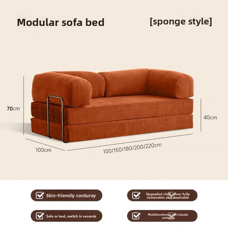 Foldable Fabric Sofa Bed for Small Spaces
