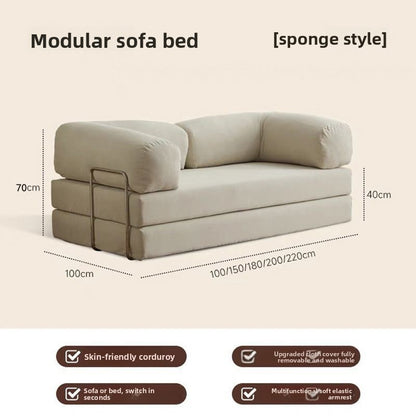 Foldable Fabric Sofa Bed for Small Spaces