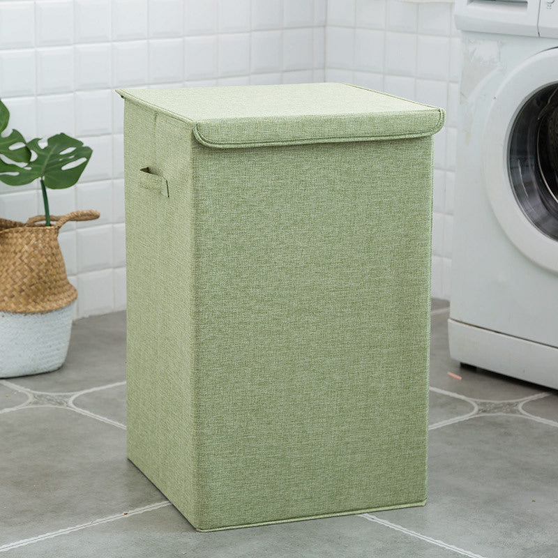 Foldable Fabric Storage Bin with Lid